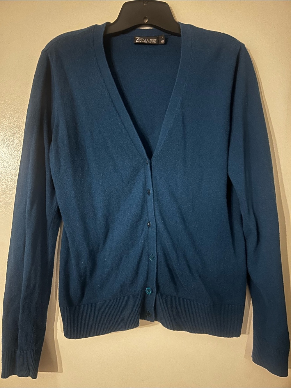 🎉5 for $40 🎉 New York and Company Women’s Teal V-Neck Button Cardigan
